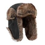 WALKER AND HAWKES - Faux Fur Tibbets Trapper Hat - Black- S/M (57/58cm)