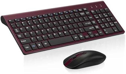 cimetech Wireless Keyboard and Mouse Combo, Compact Full Size Wireless Keyboard Mouse Set 2.4G Ultra-Thin Sleek Design for Windows, Computer, Desktop, PC, Notebook