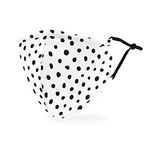 Weddingstar 3-Ply Adult Washable Cloth Face Mask Reusable and Adjustable with Filter Pocket - Dalmatian Dot