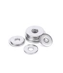 binifiMux 100pcs M4 x 12mm x 1mm Large Flat Washers, 304 Stainless Steel, Plain Finish