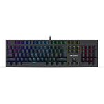 Ant Esports MK3400 V3 Pro Mechanical Gaming Keyboard, RGB 104 Keys Ultra-Slim LED Backlit USB Wired Keyboard with Blue Switch, Durable Keycaps/Anti-Ghosting/Spill-Resistant Mechanical Keyboard for PC