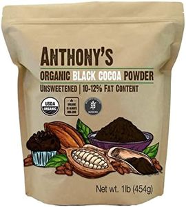 Anthony's Organic Black Cocoa Powder, 1 lb, Unsweetened, Dutch Processed, Gluten Free, Non GMO