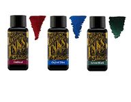 Diamine Fountain Pen Ink 30ml Primary Color - 3 x Bottles - Oxblood & Oxford Blue & Green Black