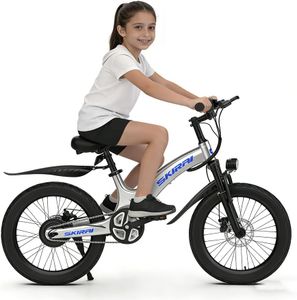 SKIRAI Electric Bike，25.2V 7Ah Electric Mountain Bicycle，250W Brushless Motor(Silver)