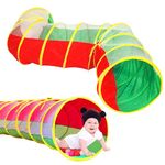 FunBlast 8 Feet Long Foldable Tunnel Tent for Kids, Kids Pop up Indoor & Outdoor Tunnel for Toddlers, 8 Feet Long Foldable Tunnel Tent for Kids, Multicolor