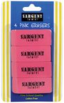 Sargent Art 36-1013 Eraser, Rubber, Pink, 15.5 x 9.4 x 1.3 cm