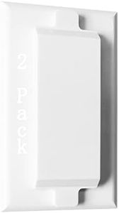Magnetic Switch Covers, ILIVABLE Light Switch and Outlet Cover for Flat Modern Switches, Not Child Proof (White, 2 Pack)