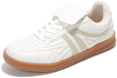 Project Cloud Leather Womens Sneakers - Memory Foam Casual Sneakers for Women Footwear Lace Up Women's Fashion Sneakers - Non-Slip Shoes for Women Trendy Shoes Womens (Madrid, Whit, 8) White