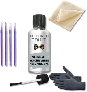 For Vauxhall Astra 2015 - Present Touch Up Paint Repair Kit Scratch Stone Chip Fix (Glacier White 10U 474 Touch Up Paint Pen)