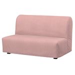 Soferia Replacement Compatible Cover for Lycksele 2-Seat Sofa-Bed, fabric Majestic Velvet Blush Pink