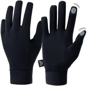 HIGHLOONG Lightweight Gloves Liner-glove liners for cold weather women and men, Thermal Touch Screen Glove Liners for Running Cycling Driving Hiking.(M)