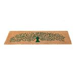 Onlymat Natural Coco Coir Beige and Green Tree Printed Anti-Slip Doormat Long-Lasting, Heavy Duty, Large & Thick Entryway Rug with PVC Backing for Indoor, Outdoor, Patio, Home and Office