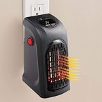 Wall-Outlet 400 Watts Electric Handy Room Heater (Room Heaters Home for Bedroom, Reading Books, Work, Bathrooms, Rooms, Offices, Home) - Black