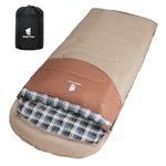 GEERTOP Backpacking Sleeping Bag Flannel for Big and Tall Adults Lightweight Portable Waterproof Warm Sleeping Bag 4 Season for Camping Hiking Outdoor Travel