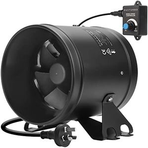 DUCTURBO 6 Inch Inline Duct Fans, 350 CFM Ventilation Exhaust Fan Ideal for Indoor Heating Cooling Transfer Or Grow Tents Air Boosting, With Variable Speed Controller