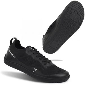 Yoho Barefoot Shoes: Bornfree - Toe Yoga Unisex Series | Wide Toe Box & Zero-Drop Flexible Sole for Natural Movement | Training, Gym, Walking & Running Footwear for Men and Women | Classic Black -UK10