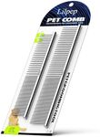 Pet steel comb grooming comb, double-sided stainless steel dog comb, available in 2 different sizes, Lilpep is used for cleaning and massage, grooming, removing tangles, suitable for pet cats and dogs