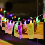 EZONEDEAL Photo Clips String Light for Hanging Photos, Cards, Artwork and Pictures, Fairy Lights with Clips - Dorm Bedroom Wall Decor Wedding Decorations - Twinkle Lights (3m - 20LED, Multicolor)