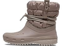 Crocs Women's Classic Neo Puff Luxe Winter Boots Snow, Mushroom, 8