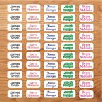 Personalised Stick On Clothing Name Labels NO IRON NO SEW (120)