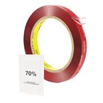 3M 4910 VHB Double Sided Tape Clear 6mm x 3m: Heavy-Duty, Waterproof Sticky Tape for LED Lights, Number Plates, Picture Hanging– Ideal for Home, Office, Car, Outdoor Use– Superior Adhesion + IPA Wipe