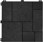 Decking Tiles 30cm x 30cm Black Interlocking Deck Tiles - Garden, Patio & Outdoor Tiles - Pack of (10) - By Shop 4 Less