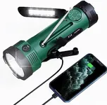 Emergency Solar Hand Crank Radio with 5 LED Flashlight for Survival, NOAA/AM/FM Portable Weather Alert Radio with Reading Lamp,Battery Operated,Portable Power Bank for Phone Charging,SOS Mode for Help