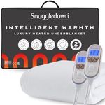 Snuggledown Intelligent Warmth Electric Blanket King Size - Luxury Heated Blanket with Dual Controls, Foot Warmth & 9-Heat Settings | 100% Cotton Casing, Auto Shut-Off, Washable (150 x 200cm)