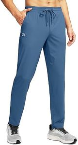 G Gradual Mens Sweatpants with 4 Pockets Tapered Track Athletic Slim Fit Pants for Running, Exercise, Workout, Gym, Slate Blue, X-Large