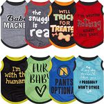 8 Pieces Dog Shirts Pet Printed Clo