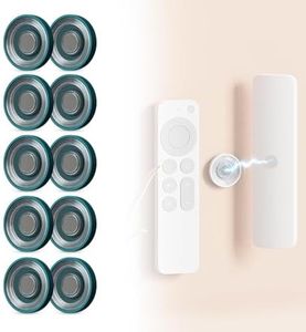 Magnetic Remote Control Holder, 2026 New Magnetic Absorption Hook, Remote Control Shelf Wall Mount, Remote Control Organizer Storage, Wall Mounting No Hole, Suitable for Back of TV et (Green-10pcs)