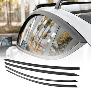 4Pcs Window Visors for Model Y Juniper 2020-2025 Rain Guards ABS Outside-Mount Wind Vent Deflectors fit for Tesla Model Y Side Windows Wind Noise Reduction Rain Guard(Matte Black)