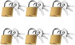 6 Pcs Suitcase Locks with Keys, Luggage Locks Gym Locker Lock with Key, Pad Lock Outdoors Backpack Lock for Locker