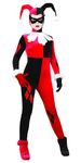 Rubie's 888102XS Official Super Villain Harley Quinn Jumpsuit Costume, Women's, X-Small Halloween