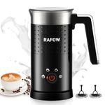 4 in 1 Milk Frother: Electric Milk Foamer with Cold & Hot Froth for Latte Cappuccino - Automatic Coffee Foam Maker 350 ml/10 oz Instant Milk Chocolate Steamer Heater