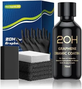 20H Advanced Graphene Ceramic Coating for Cars (70ml) - Car Detailing Kit, 10+ Years of Long Lasting Protection, Apply After Car Wash & Paint Correction, Ultra High Gloss