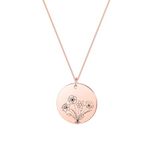 MLUHKEE “Creat Your Bouquet” Birth Flower Necklace Personalized, Customized Birth Month Necklace for Women, High-definition Laser Engraving Coin Necklace for Family Friends Sister Daughter, Bouquet