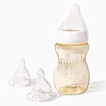 Minbie 3 Month+ Breastfeeding Baby Bottle, BPA-Free Kit