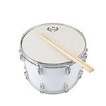 Sangmei 14in Marching Drum Stainless Steel & Maple Wood Body PVC Drumhead with Sticks Shoulder Strap Key for Student Professional Drummer