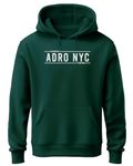 ADRO Hoodies for Men | Printed Hoodie for Men | Cotton Hoodie | Mens Hoodies | Sweatshirt for Men | Hooded Hoodie|H24-ADRO-GRN-L Green