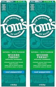Tom's of Maine Natural Wicked Fresh Fluoride Toothpaste Cool Peppermint 4.70 oz (Pack of 2)