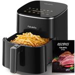 Fabuletta Air Fryers 6Qt(5.7L), 11-In-1 Less Oil Airfryer Oven, Max 450℉, One-Touch Digital Control Presets, Glass Panel, Quiet Operation,Dishwasher-Safe & Nonstick, Shake Reminder, Fit for 4-6 People