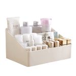 Xacton Cosmetic Organiser Storage Box I Plastic Makeup Lipstick Nail Polish,Brushes Storage Box I For Home,Office Bedroom I Skin Care Products For Dressing Table - Cosmetics,White