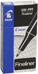 Pilot Fineliner Pens Pack of 12, Black