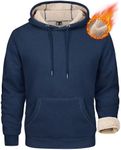 MAGCOMSEN Fleece Hoodies for Men Sweatshirts for Men Hooded Athletic Hoodies for Men Pullover Sweatshirts for Men Sherpa Hoodies Pullover Hoodies Navy …