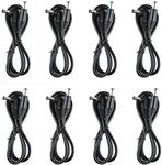 8 Pack Guitar Effect Pedal DC Cable 5.5mm x 2.1mm Power Lead Cord, 60CM Male to Male