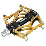 ROCKBROS Mountain Bike Pedals Non-Slip MTB Pedals Durable Lightweight Aluminum Alloy Bicycle Pedals for Mountain Bikes Commuter Bike Leisure Bikes 9/16"…