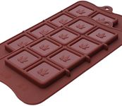 Marijuana Leaf Chocolate Bar Silicone Candy Mold Trays, 2 Pack