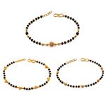 JHB Gold Plated Hand Bracelet Combo For Women (COMBO46)