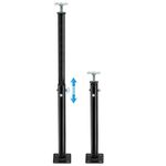 Yaocom Adjustable Jack Post Steel Floor Jack Floor Support Jack Pole Jack for Porch Roof Deck Heavy Load Areas, 23.23"-43.31" Adjustable Height, Black